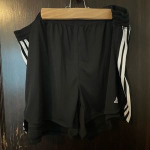 Classic Adidas black and white shorts